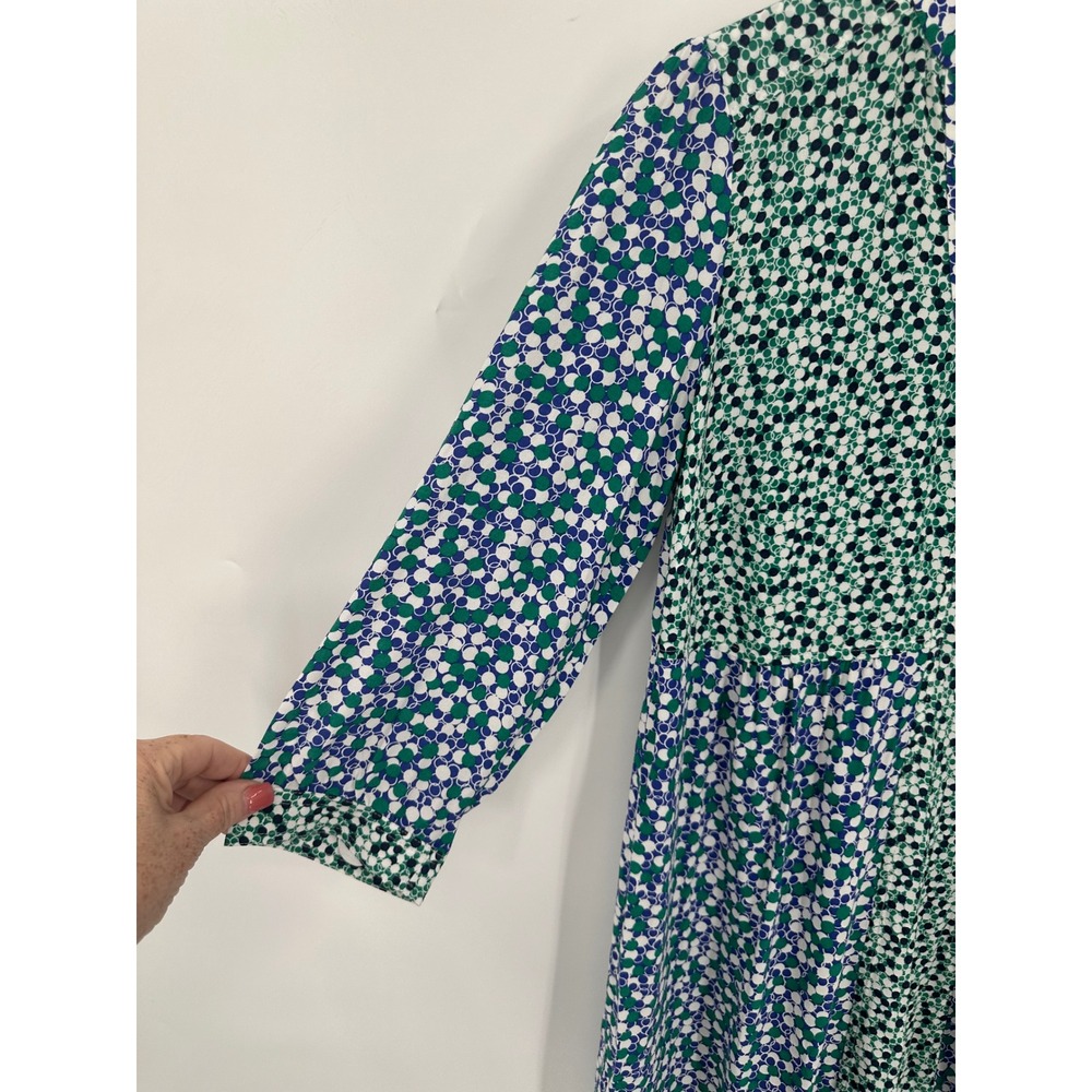 Boden Dress Womens 8R Lightweight Flowy Geometric Bright Cottage Feminine Girly - Picture 8 of 9